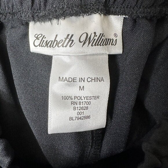 Elizabeth Williams Black 3 piece Outfit Pants, Top & Sheer Jacket Size Medium - Picture 10 of 10